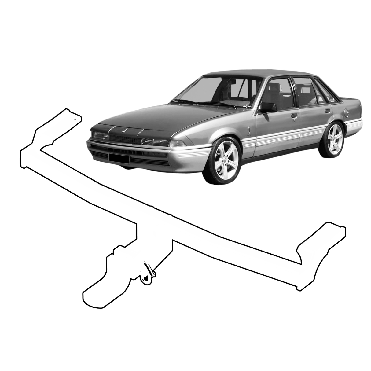 BTA Holden Commodore VBVL V6/V8 (01/1978 – 07/1988) Light Duty Towbar 1250/90kg Capacity