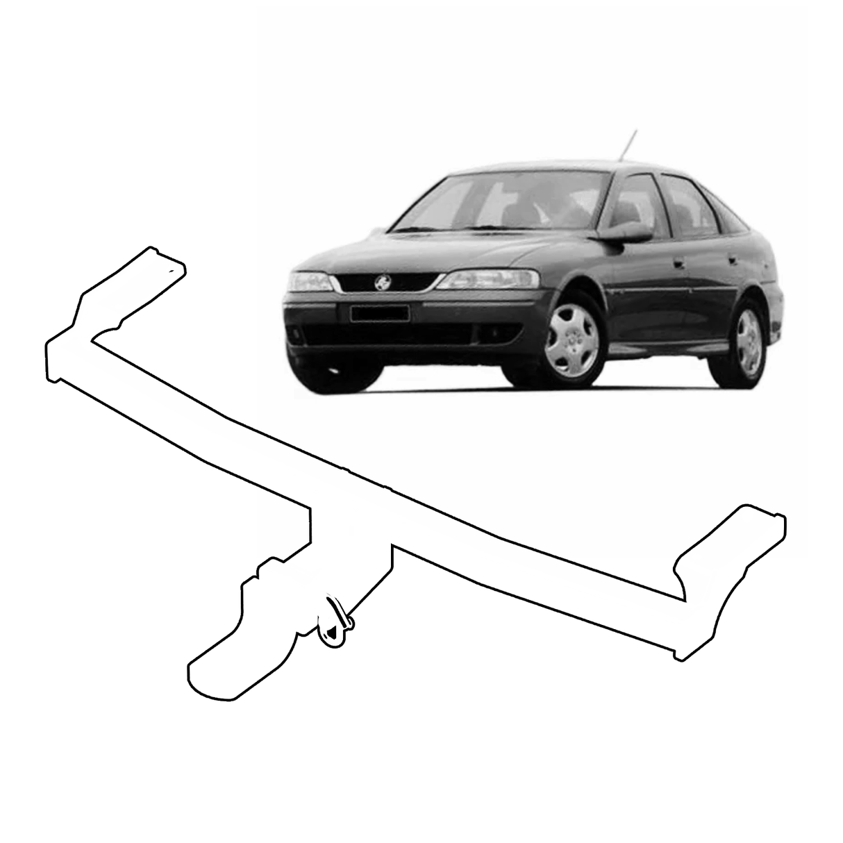 BTA Holden Vectra JR JS (06/1997 03/2003) Light Duty Towbar 1200/90kg Capacity