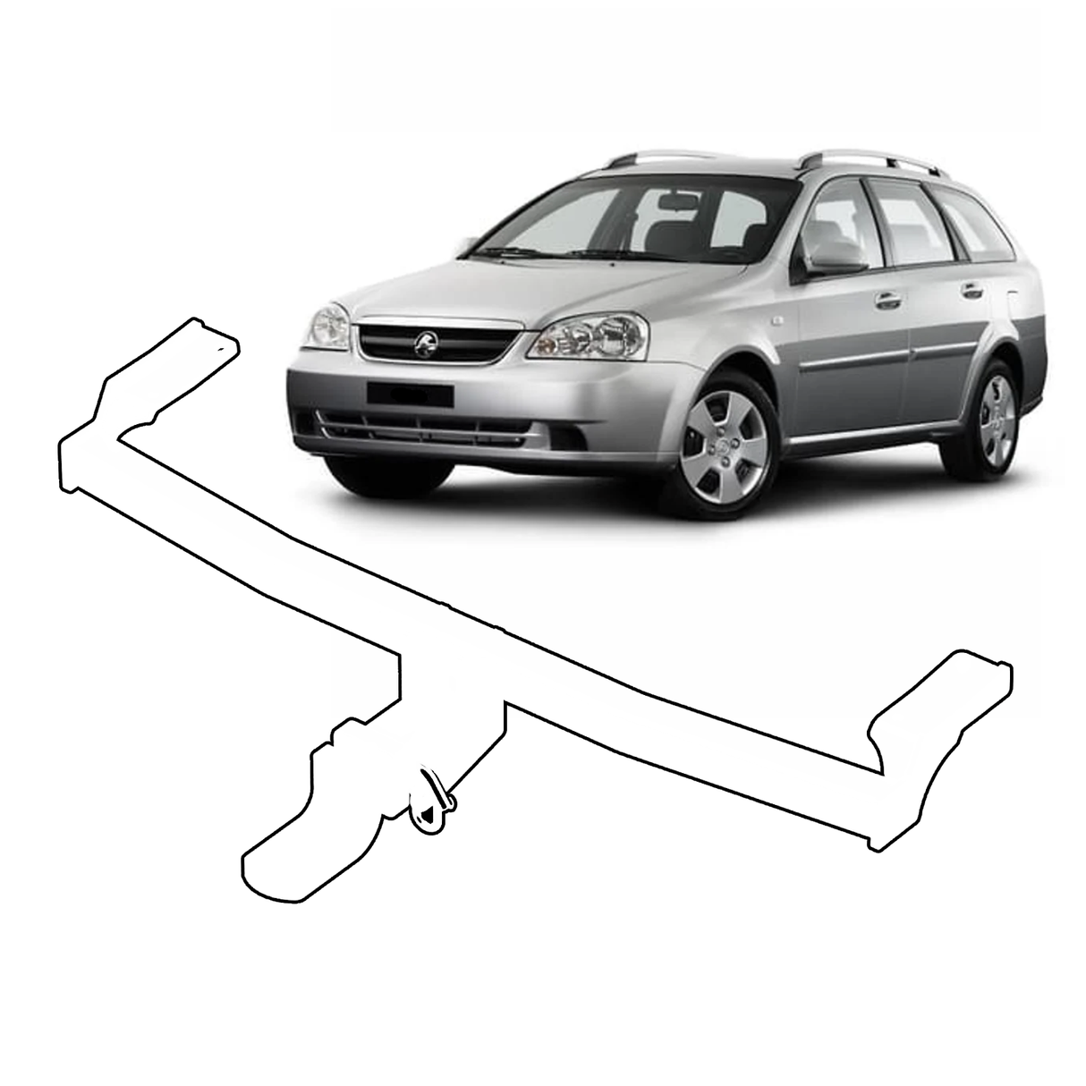 BTA Holden Viva Wagon (09/2005 – 05/2009) Light Duty Towbar 1200/90kg Capacity