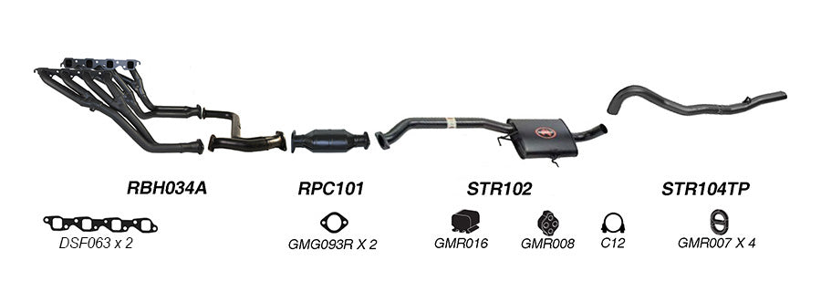 REDBACK | 2.5" Performance Exhaust System Engine Back | Holden Commodore Calais VB VC VH VK VL VN VP VR VS 1986–1997 | K-RPM15681
