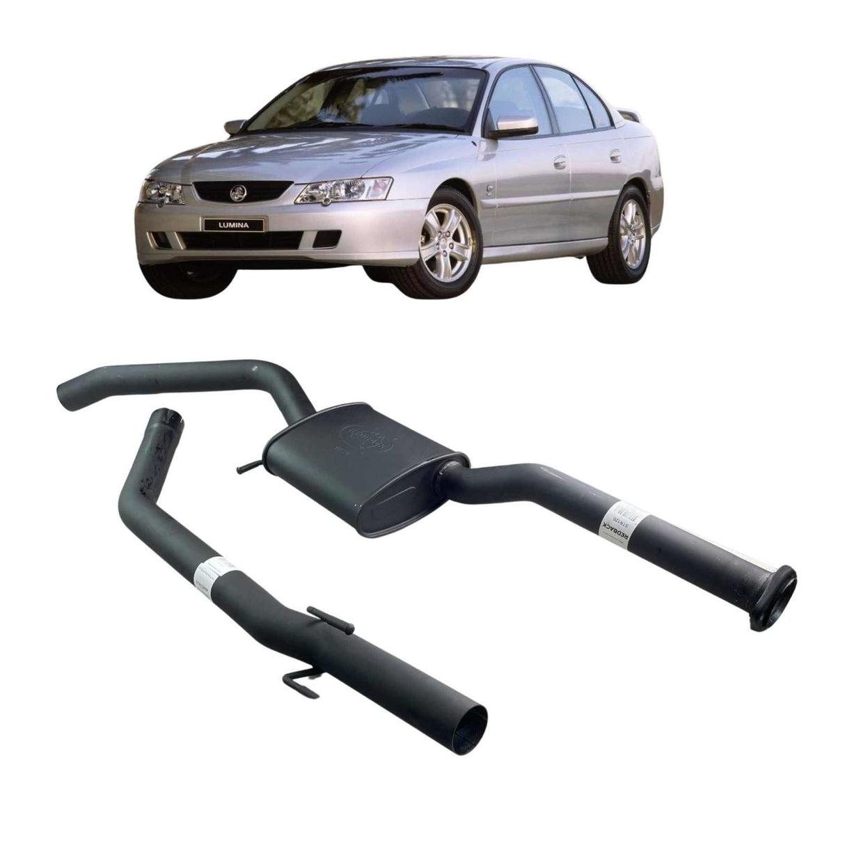 REDBACK - Holden Commodore VT, VX, VY Series 1 (1997 - 2002) Sedan 2.5" Catback Exhaust with Rear Muffler Delete