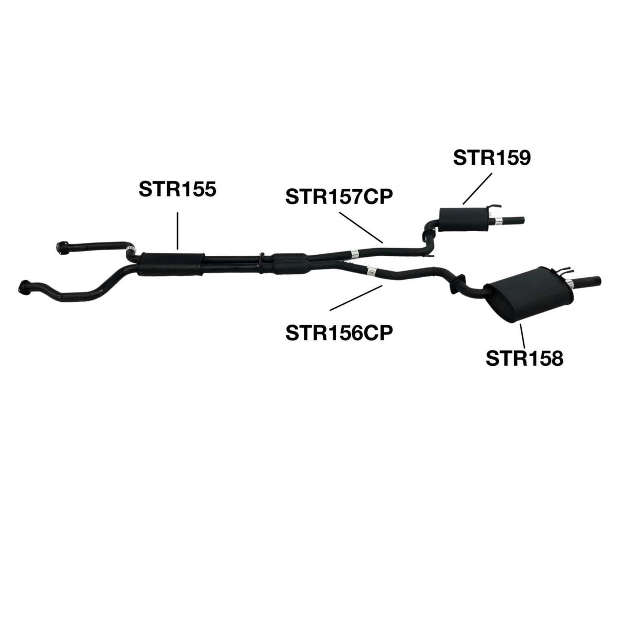 Redback Performance - Holden VE VF SV6 Sedan 2.25" Mild Steel Catback Exhaust System