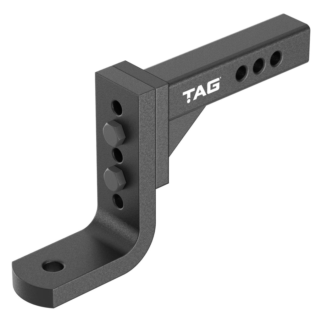 TAG - Adjustable Tow Ball Mount - 297mm Long, 90° Face, 50mm Square Hitch