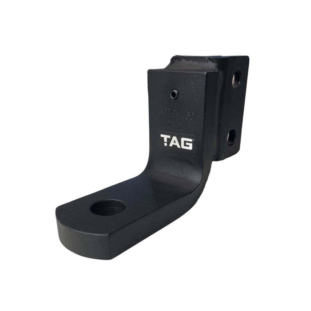TAG - Adjustable Heavy Duty Tow Ball Mount 90° Face, 50mm Square Hitch - 260mm Drop, 285mm Rise