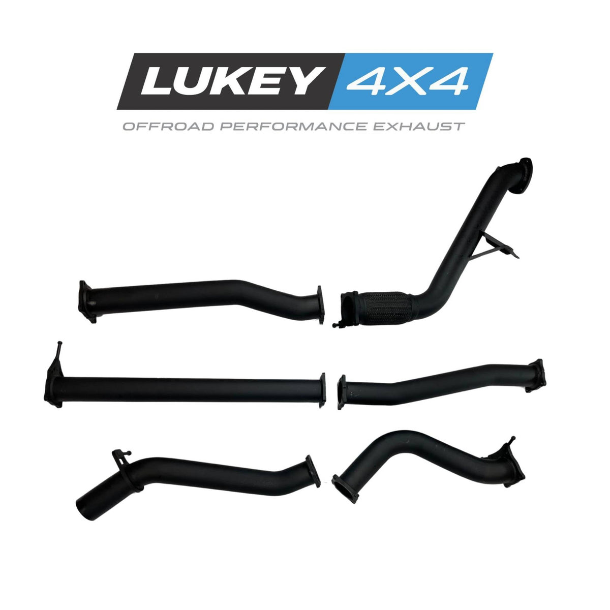 Lukey 4x4 3" Turbo Back Exhaust System Pipe Only for Ford Ranger PX / PX2 / PX3 2011-2022 / Mazda BT-50 UP / UR 2011-2020 - LKY-FRD-PX-PO