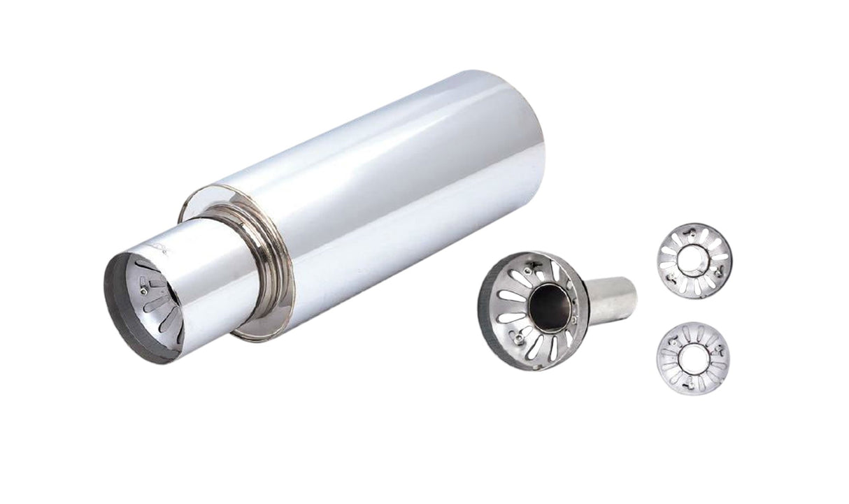 XFORCE - 3″ Inlet 4.5″ Straight-Cut Tip, 6″ Cannon Muffler