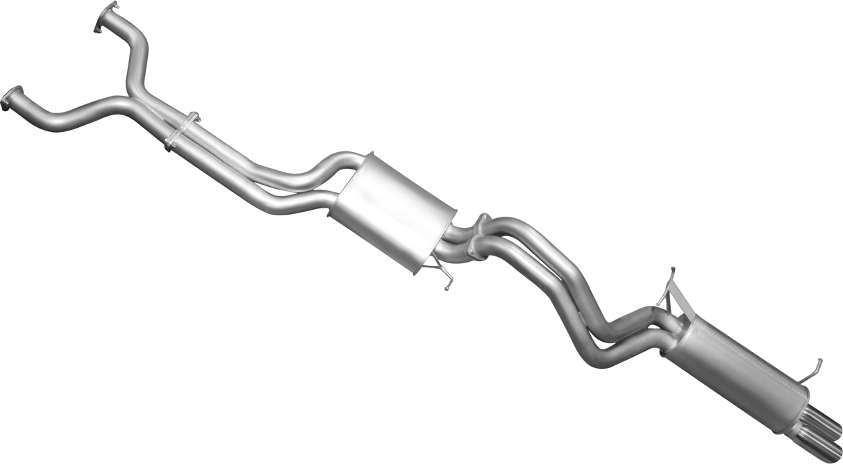 Manta | Twin 2.5" Dual Cat Back Exhaust System with Muffler/Muffler | Ford Falcon BA BF V8 Sedan & FPV GT 2002–2008