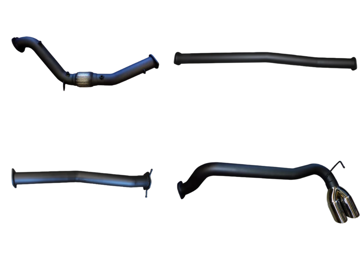 Manta | 3in Turbo Back Without Cat & Without Muffler Twin Tip Side Exit | Ford PX2 Ranger 3.2L Ute 2015–2022