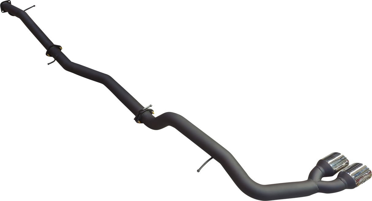 Manta - Ford Ranger Ute Next Gen T6.2 4cyl 2.0 Bi-Turbo (2022-2024) - DPF Back - 3" Single Exhaust with Twin Tip Side Exit - without Centre Muffler