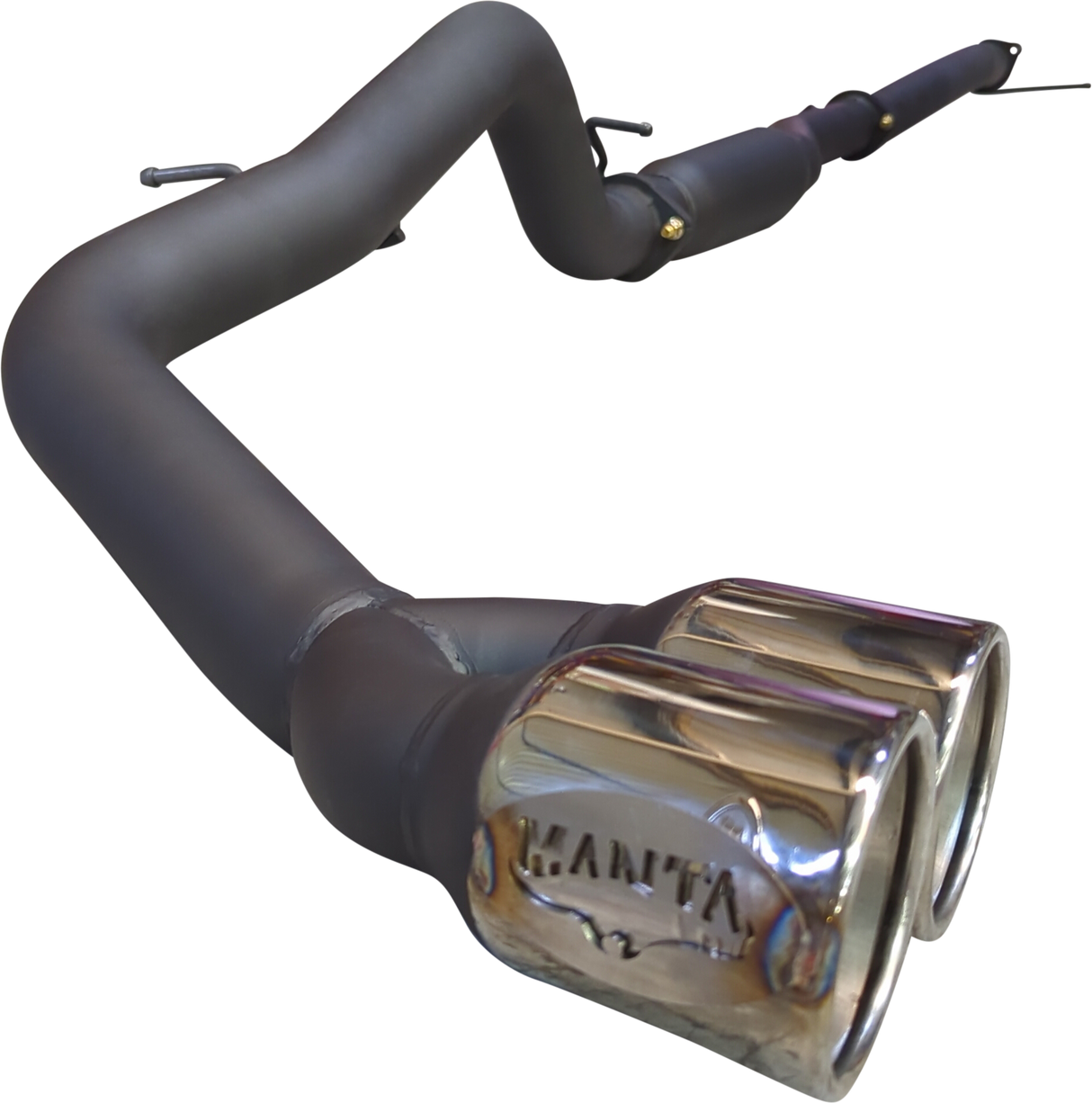 Manta - Ford Ranger Ute Next Gen T6.2 4cyl 2.0 Bi-Turbo (2022-2024) - DPF Back - 3" Single Exhaust with Twin Tip Side Exit - with Centre Hotdog