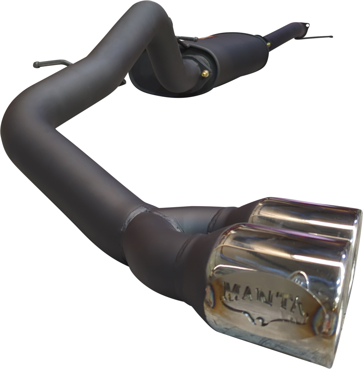 Manta - Ford Ranger Ute Next Gen T6.2 4cyl 2.0 Bi-Turbo (2022-2024) - DPF Back - 3" Single Exhaust with Twin Tip Side Exit - with Centre Muffler