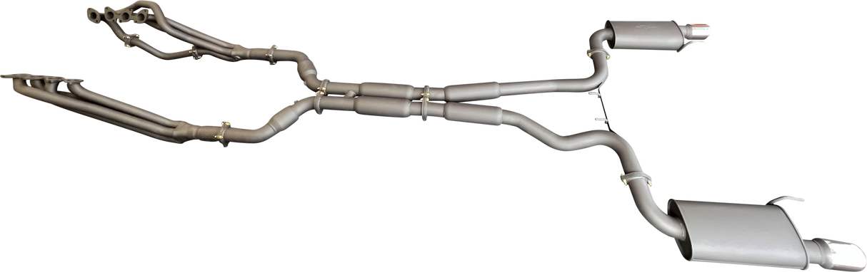 Manta | Twin 3″ Full Exhaust System with 1 7/8″ Headers Hotdog Muffler Twin Tips | Ford Mustang FM S550 5.0L V8 Coupe 2015–2017