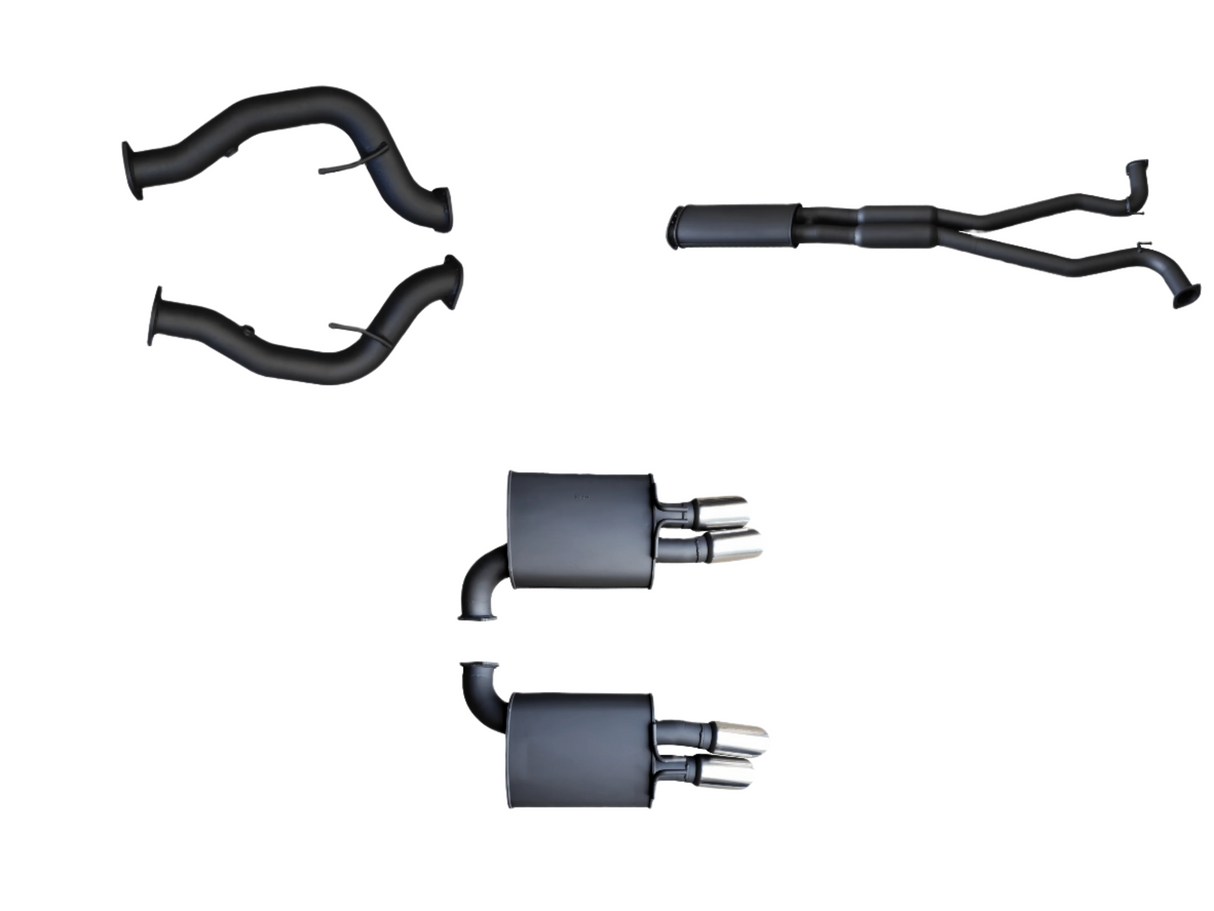 Manta | Twin 3″ Cat Back Exhaust System with Rear Mufflers | Holden Commodore VE VF V8 Sedan Wagon | 2006–2017