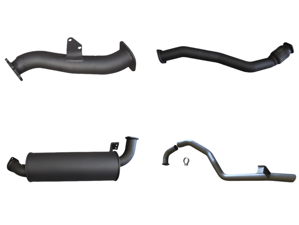 Manta | 3″ Turbo Back Exhaust System with Muffler | Toyota Landcruiser HZJ105 Wagon 4.2L 1HZ 6-Bolt Garrett Turbo 1998–2007