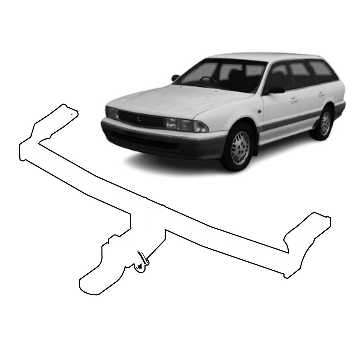 BTA Mitsubishi Magna TR/TS Wagon (04/1992 – 03/1997) Light Duty Towbar 1200/80kg Capacity