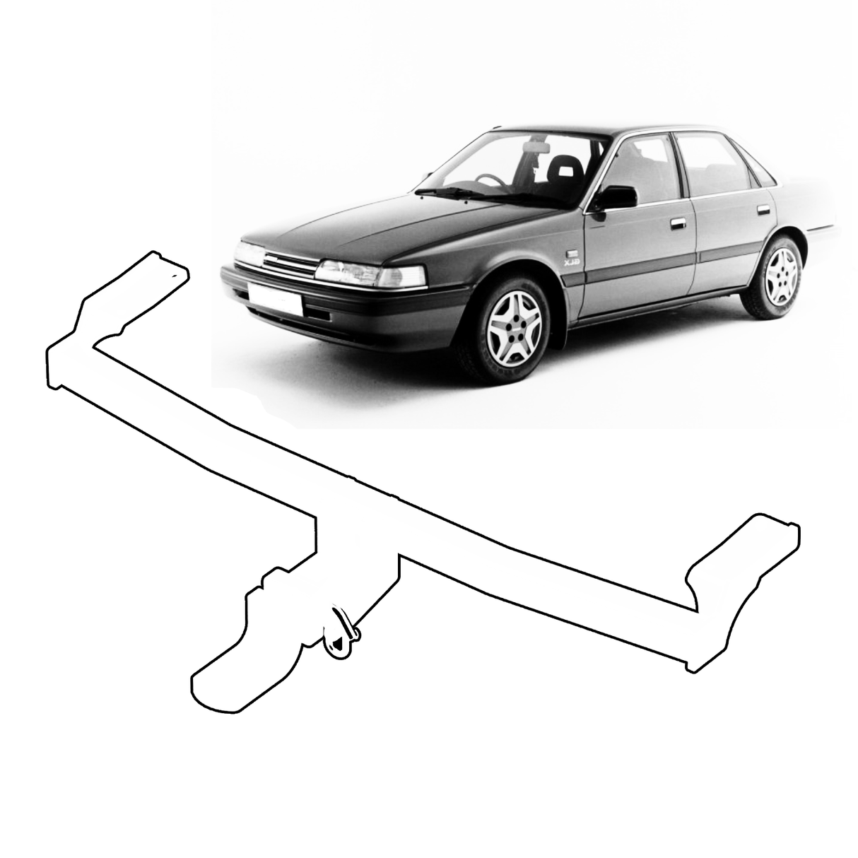 BTA Mazda 626 (NOT 4WS) (12/1987 – 08/1991) Light Duty Towbar 900/80kg Capacity
