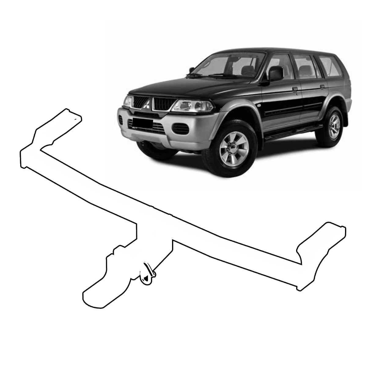 BTA Mitsubishi Challenger (02/1998 – 12/2005) Heavy Duty Towbar 2270/227kg Capacity