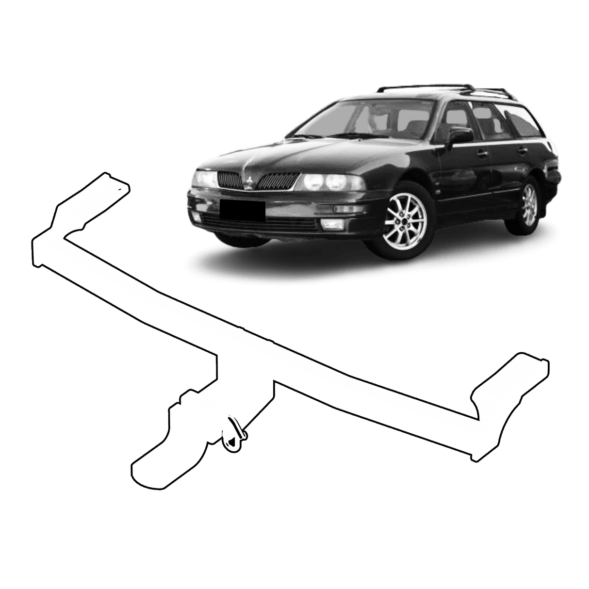 BTA Mitsubishi Verada KR/KS (04/1992 – 03/1997) Light Duty Towbar 1200/90kg Capacity