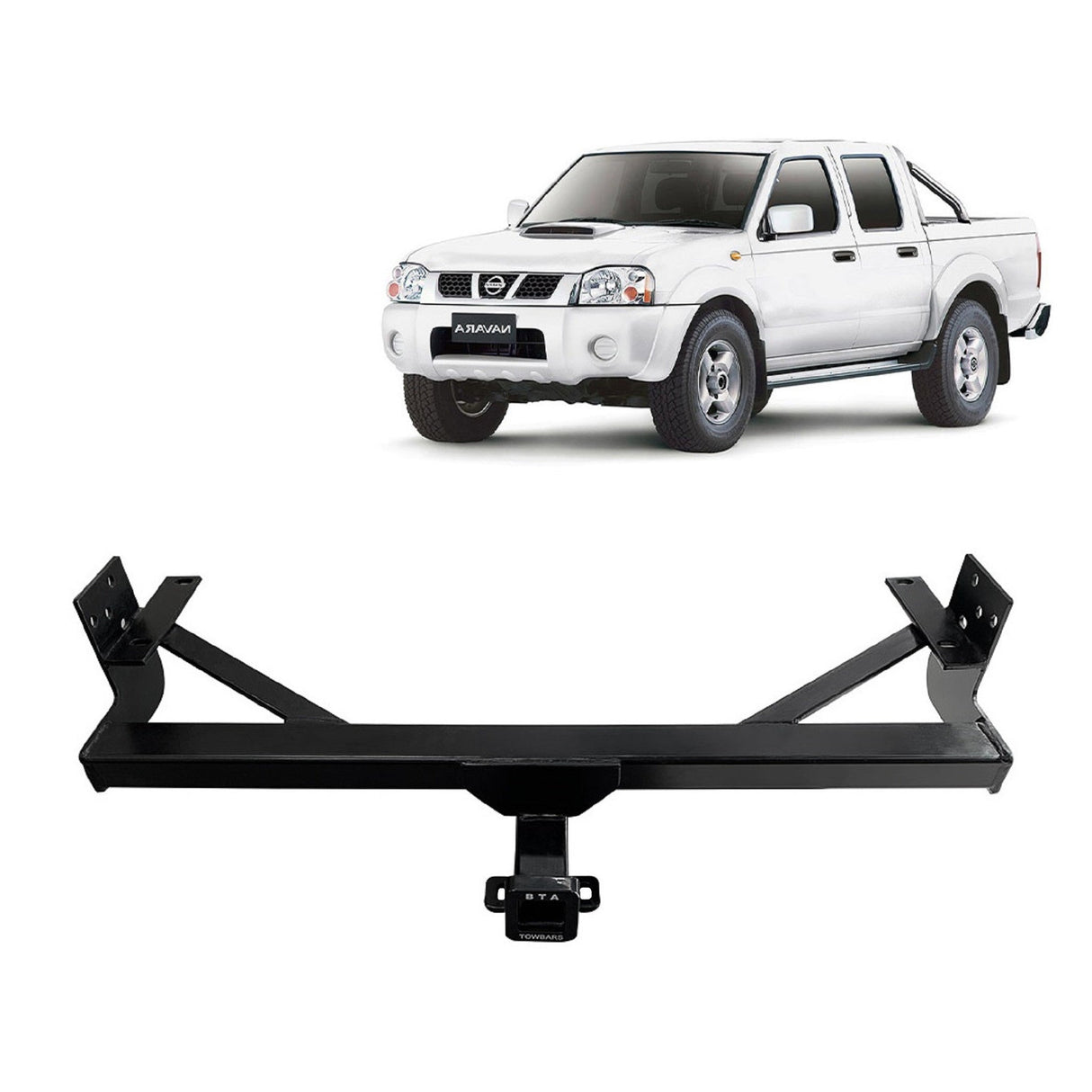 BTA Nissan Navara D21/D22 2WD and 4WD Ute with Bumper (01/1986 – 03/2009) Heavy Duty Towbar 3000/300kg Capacity