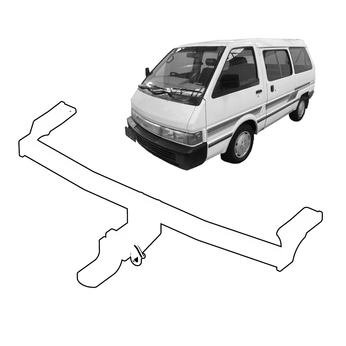 BTA Nissan Nomad (1986 – 09/1992) Light Duty Towbar 1000/80kg Capacity