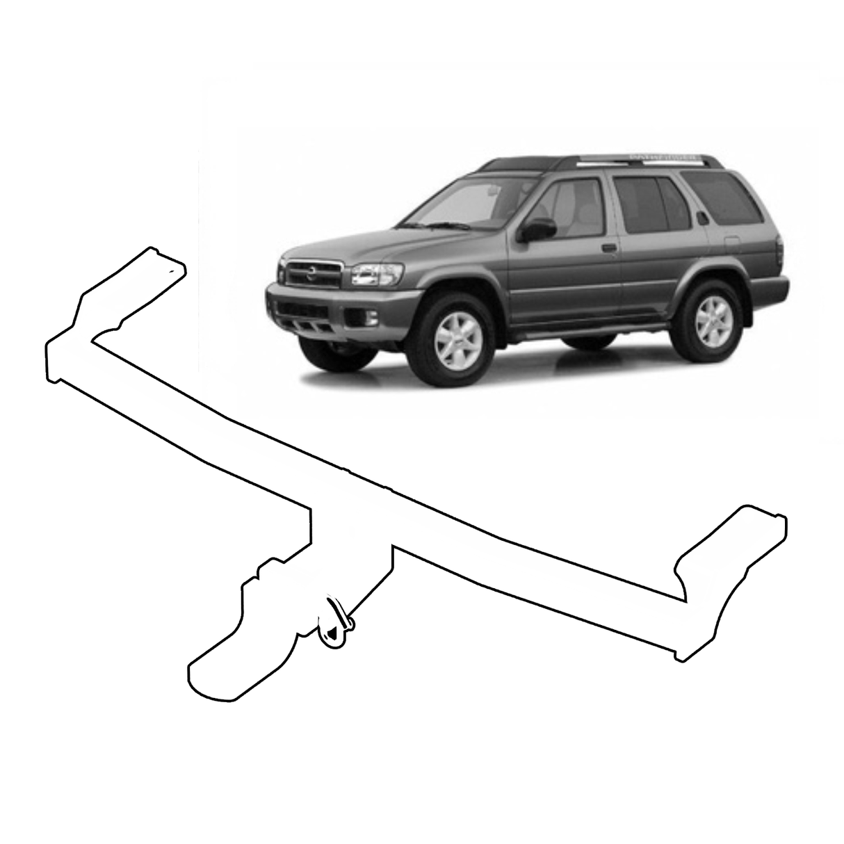 BTA Nissan Pathfinder R50 (10/1995 – 06/2005) Heavy Duty Towbar 2000/150kg Capacity
