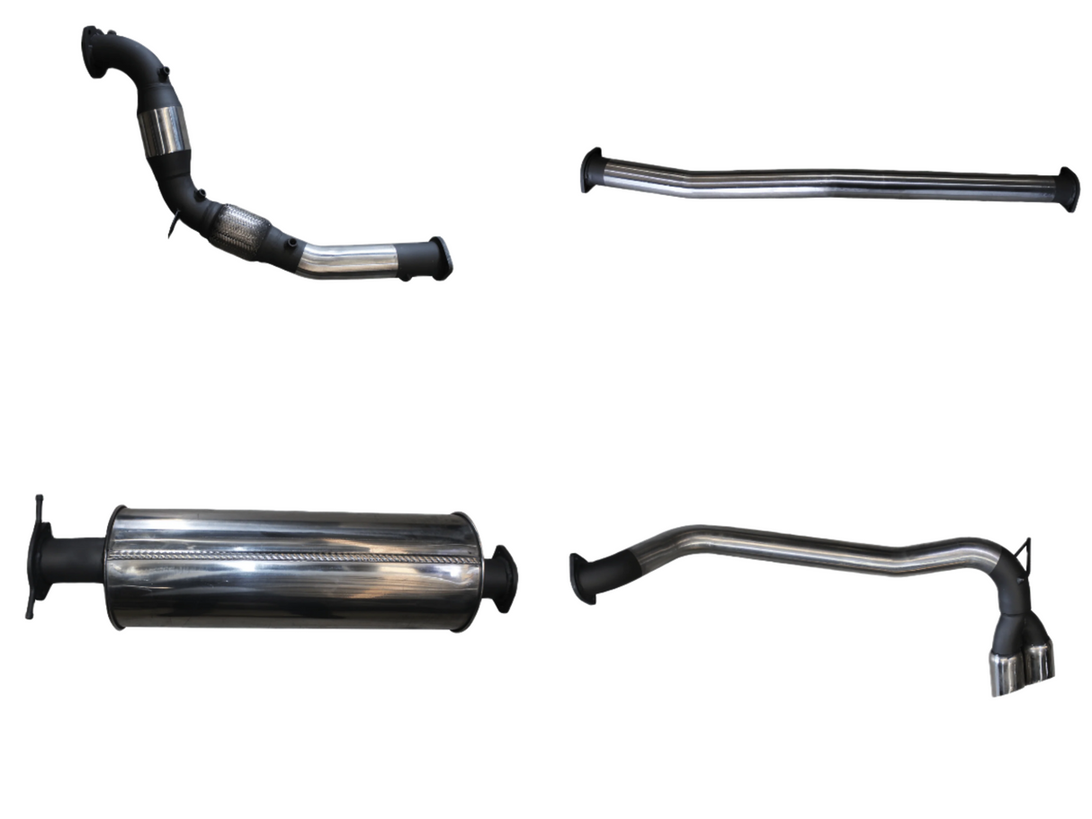 Manta | 3″ Turbo Back With Cat With Muffler Twin Tip Side Exit | Ford PX2 Ranger 3.2L Ute 2015–2022