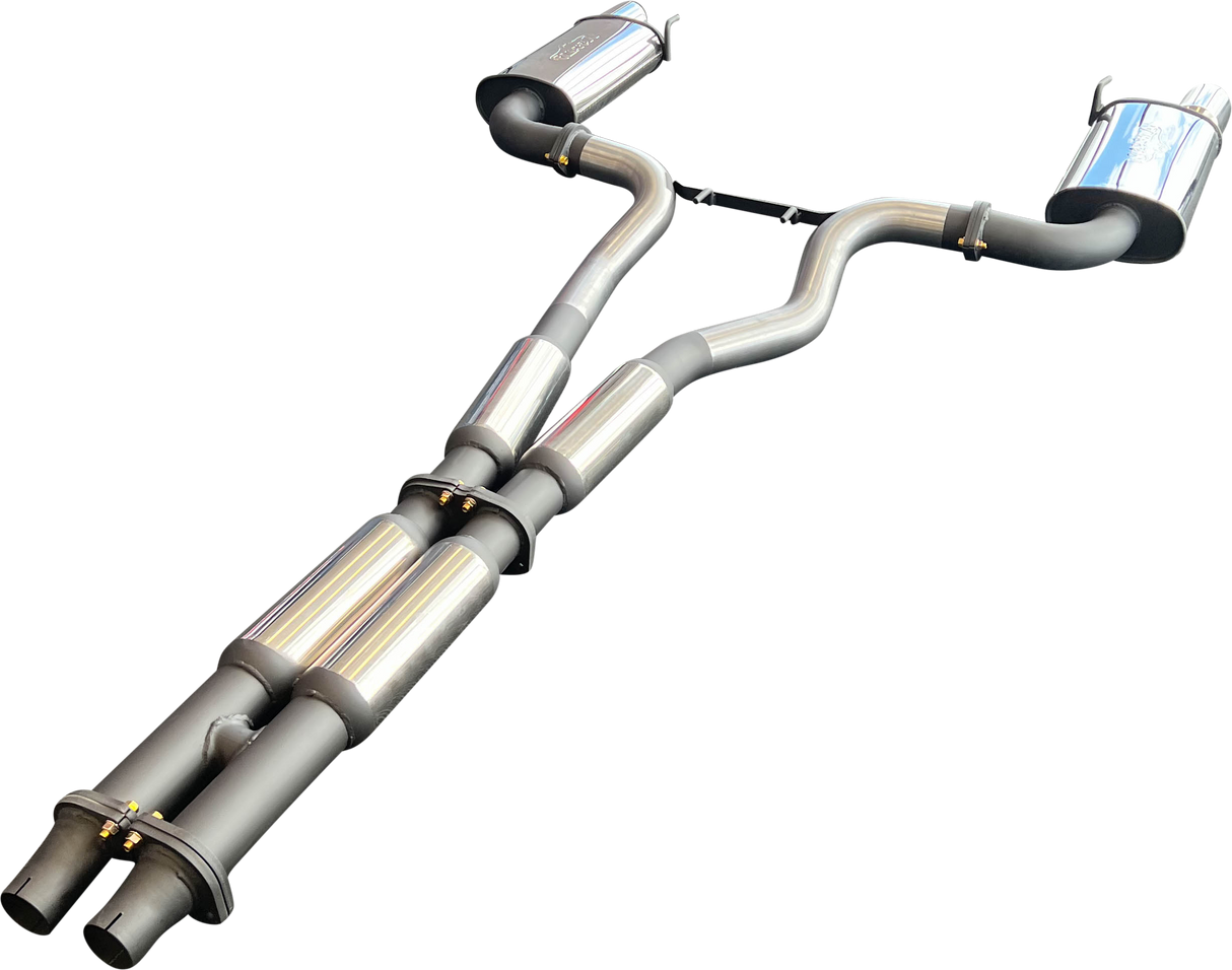 Manta | Twin 3″ Cat Back Exhaust System with Hotdog Mufflers Twin Tips | Ford Mustang FM S550 5.0L V8 Coupe 2015–2017