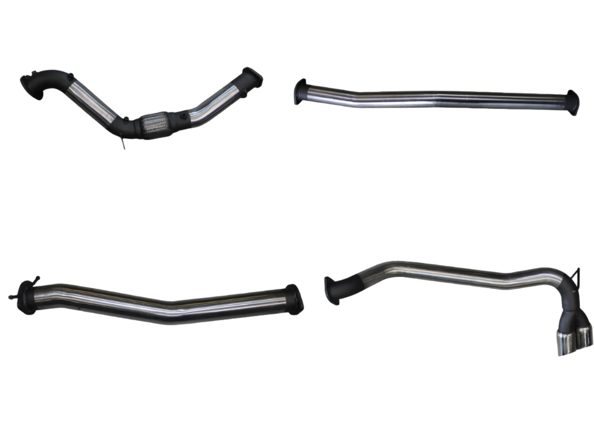 Manta | 3″ Turbo Back Without Cat Without Muffler Twin Tip Side Exit | Ford PX2 Ranger 3.2L Ute 2015–2022