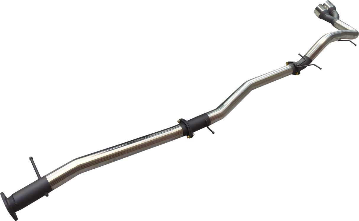 Manta - Ford Ranger Ute Next Gen T6.2 4cyl 2.0 Bi-Turbo (2022-2024) - DPF Back - 3" Single Stainless Exhaust with Twin Tip Side Exit - without Centre Muffler