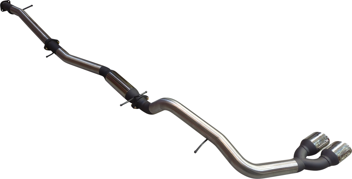 Manta - Ford Ranger Ute Next Gen T6.2 4cyl 2.0 Bi-Turbo (2022-2024) DPF Back - 3" Single Stainless Exhaust with Twin Tip Side Exit - with Centre Hotdog