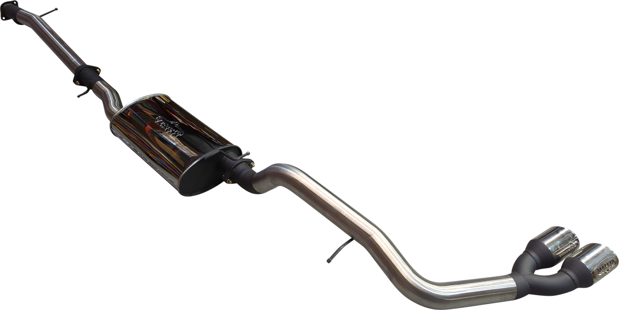 Manta - Ford Ranger Ute Next Gen T6.2 4cyl 2.0 Bi-Turbo (2022-2024) - DPF Back - 3" Single Stainless Exhaust with Twin Tip Side Exit - with Centre Muffler