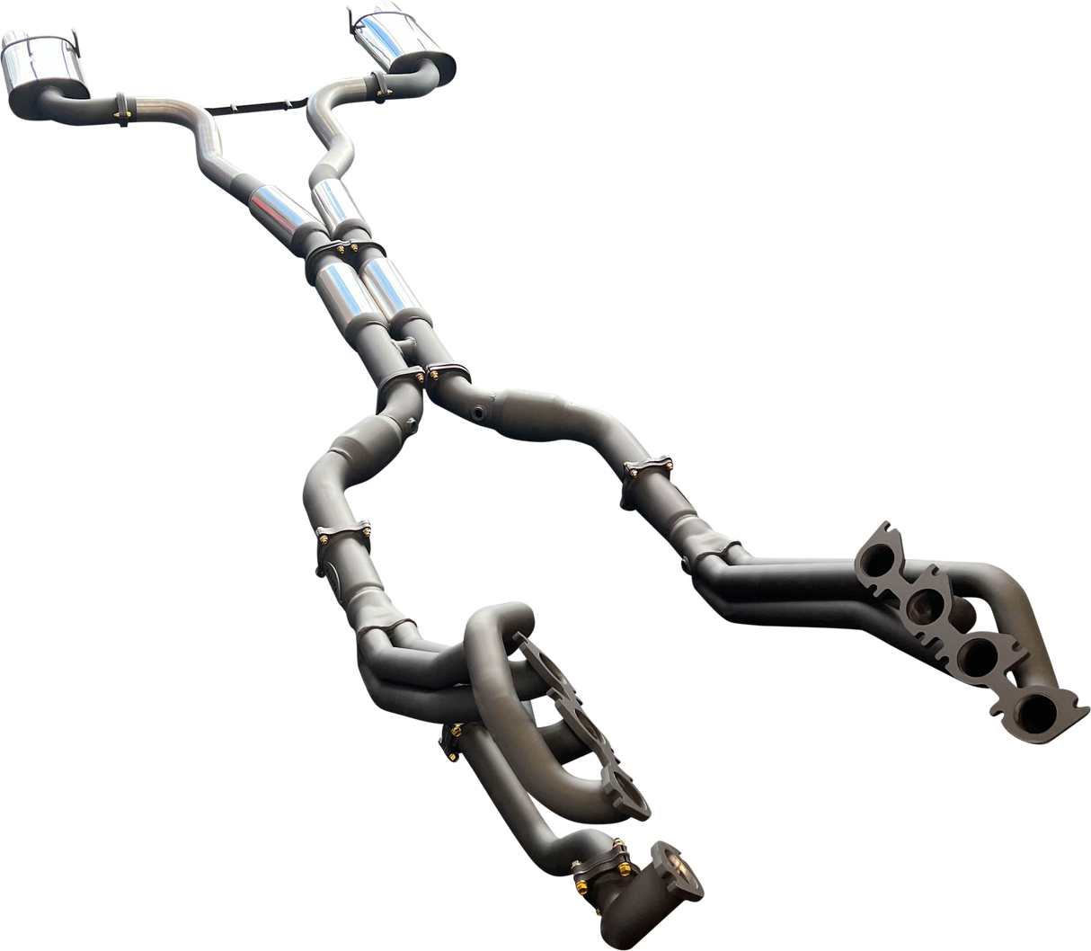 Manta | Twin 3″ Full Exhaust System with 1 7/8″ Headers Hotdog Muffler Twin Tips | Ford Mustang FM S550 5.0L V8 Coupe 2015–2017