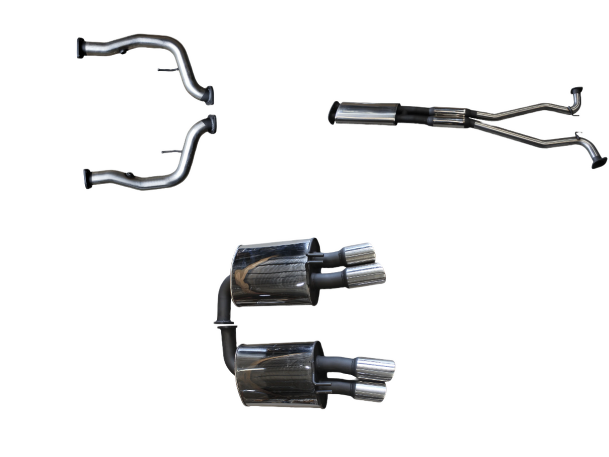 Manta | Twin 2.5″ Cat Back Exhaust with Front & Rear Mufflers | Holden Commodore VE VF V8 Sedan & Wagon, HSV Clubsport GTS Tourer 2006–2017