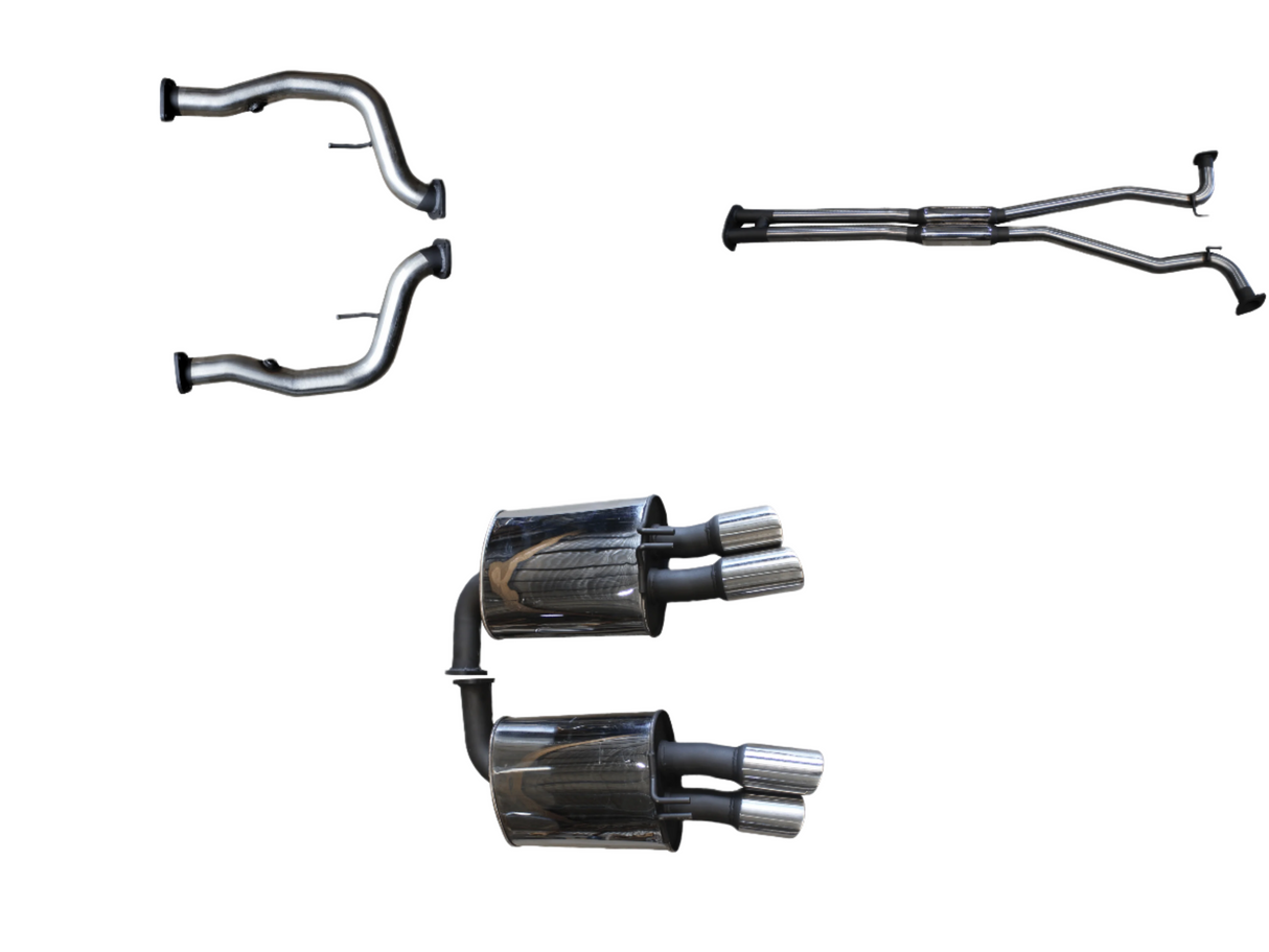 Manta | Twin 2.5″ Cat Back Exhaust with Hotdog & Muffler | Holden Commodore VE VF V8 Sedan & Wagon, HSV Clubsport GTS Tourer 2006–2017