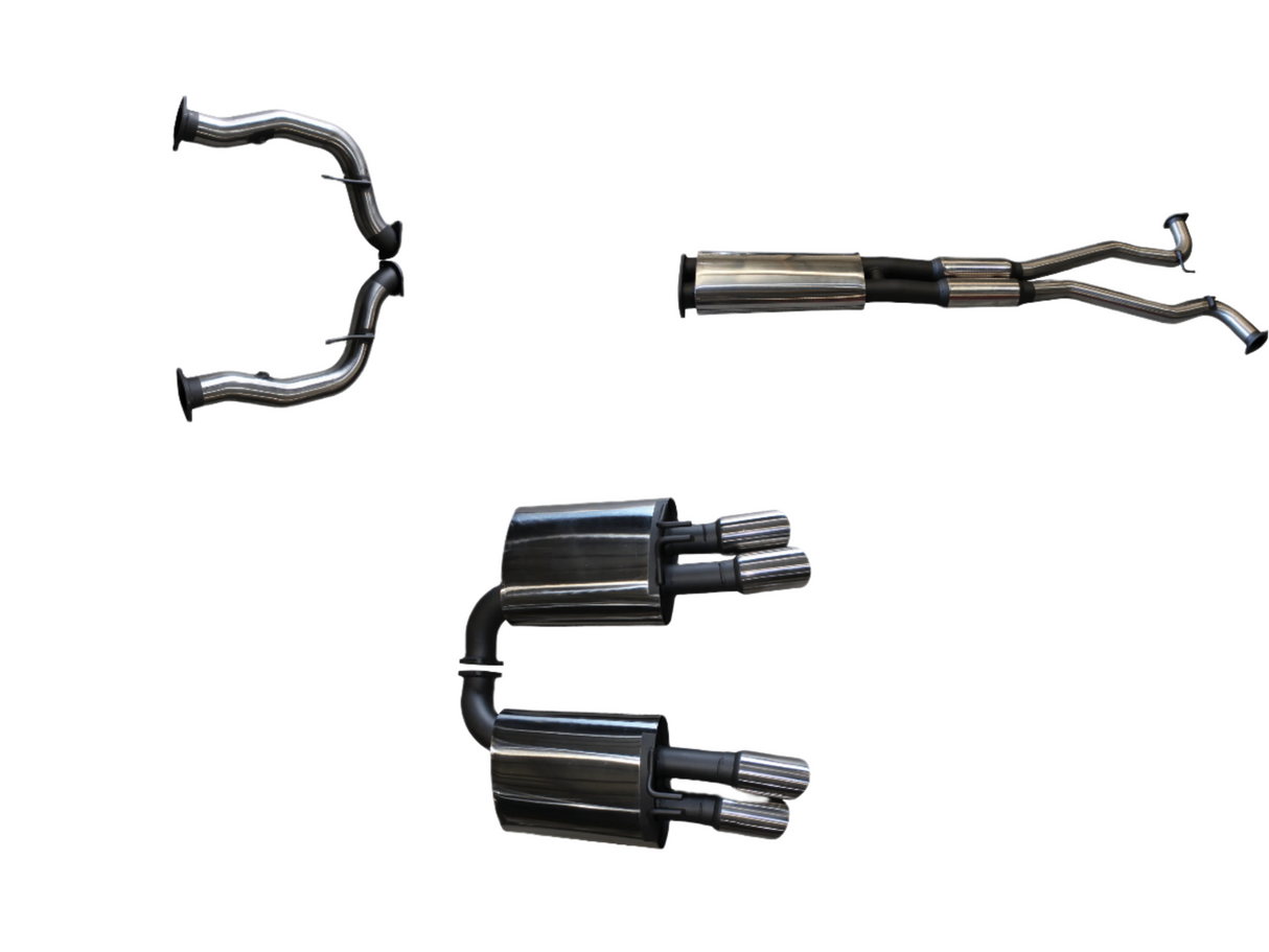 Manta | Twin 3″ Cat Back Exhaust System with Mufflers | Holden Commodore VE VF V8 Sedan Wagon | 2006–2017