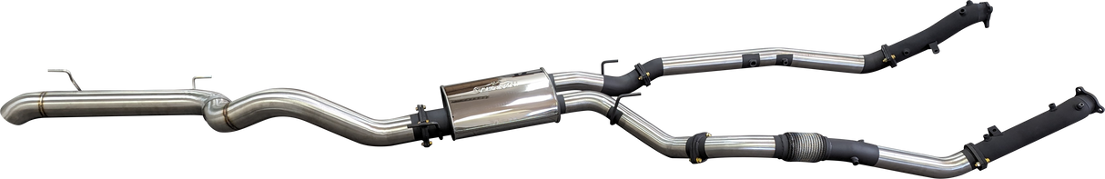 Manta 3in Dual Turbo Back No Cat with Muffler 4in Tailpipe Landcruiser VDJ200 2015–2021