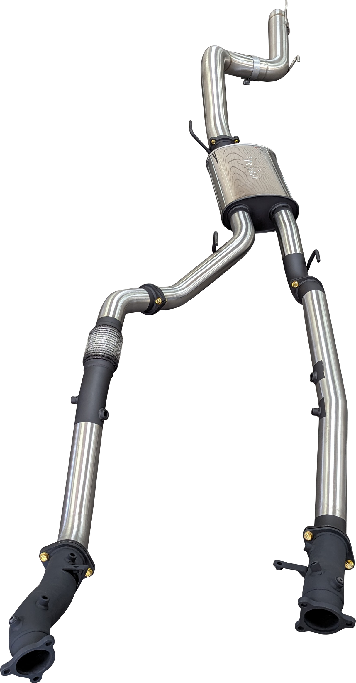 Manta 3in Dual Turbo Back No Cat with Muffler 4in Tailpipe Landcruiser VDJ200 2015–2021