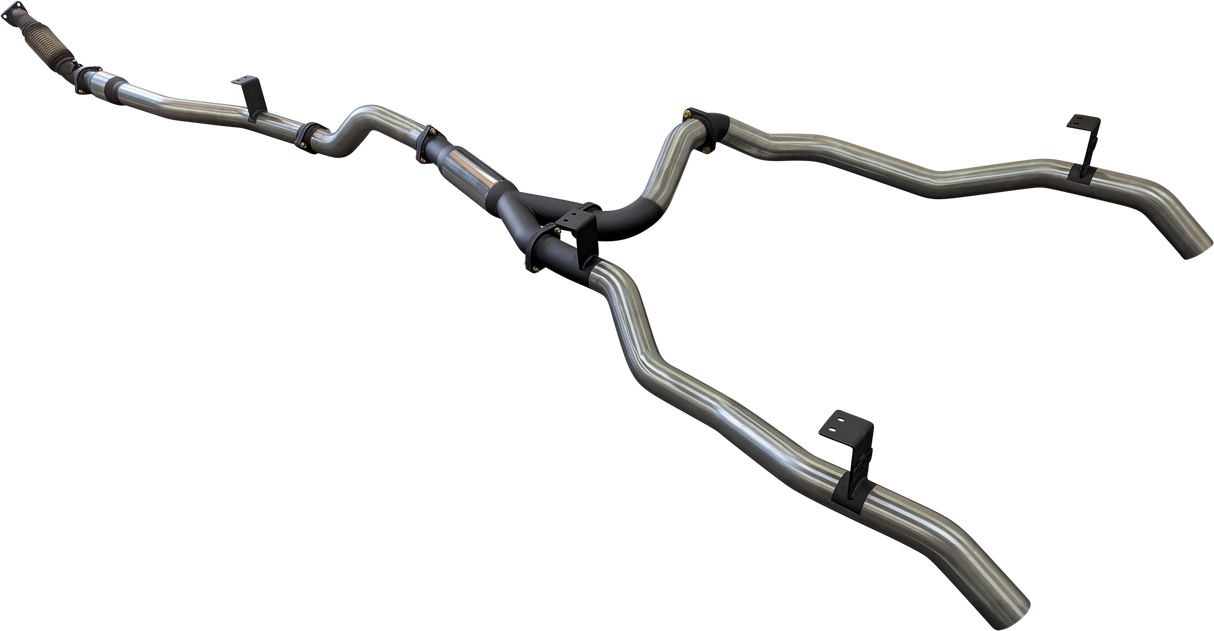 Manta | Dual 3″ Turbo Back Exhaust With Cat & Hotdog | Toyota Landcruiser VDJ79 V8 Ute 2016–2025 (DPF Models)
