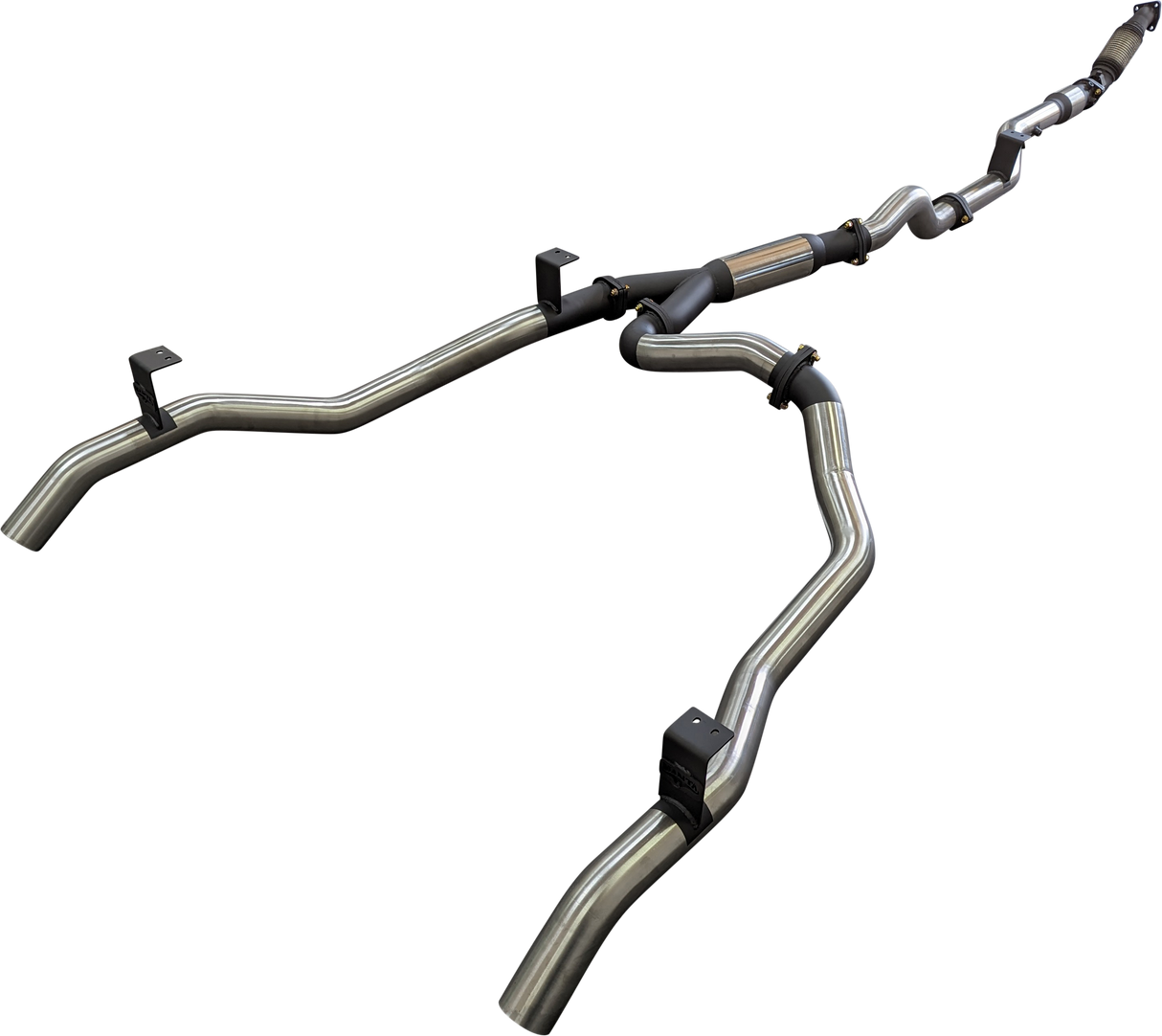 Manta | Dual 3″ Turbo Back Exhaust With Cat & Hotdog | Toyota Landcruiser VDJ79 V8 Ute 2016–2025 (DPF Models)