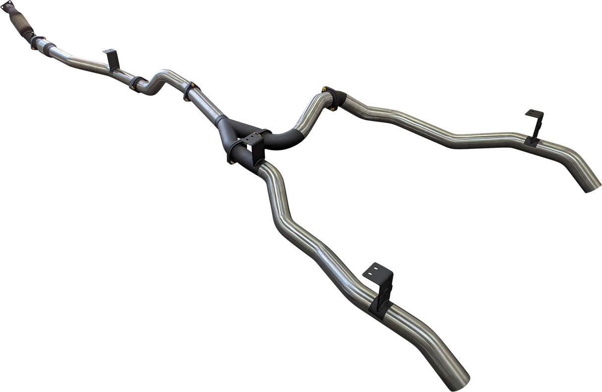 Manta | Dual 3″ Turbo Back Exhaust With Cat & WOM | Toyota Landcruiser VDJ79 V8 Ute 2016–2025 (DPF Models)
