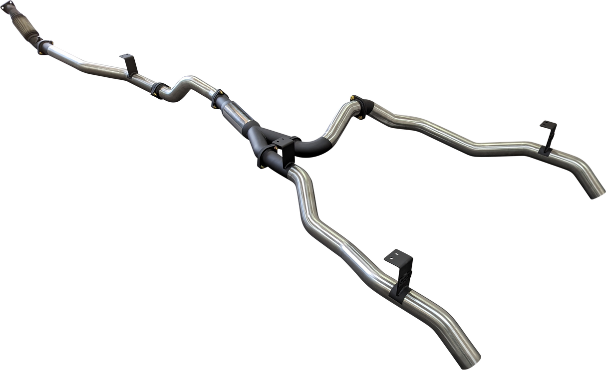 Manta | Dual 3in Turbo Back Exhaust with Hotdog (No Cat) | Toyota Landcruiser VDJ79 V8 Ute 2016–2025