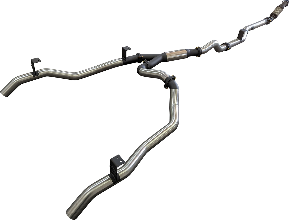Manta | Dual 3in Turbo Back Exhaust with Hotdog (No Cat) | Toyota Landcruiser VDJ79 V8 Ute 2016–2025