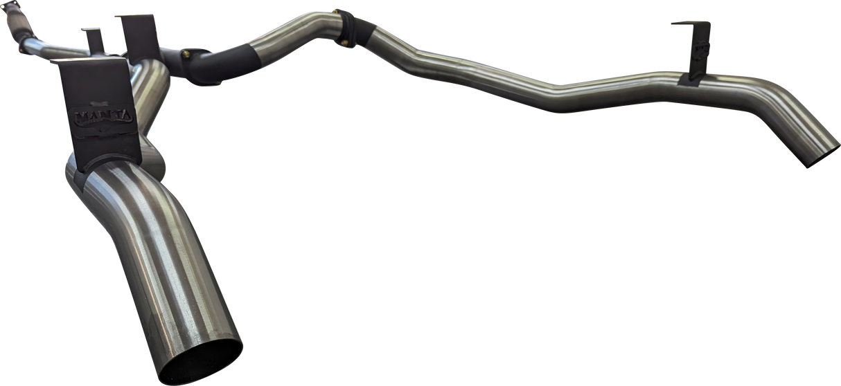 Manta | Dual 3in Turbo Back Exhaust with Hotdog (No Cat) | Toyota Landcruiser VDJ79 V8 Ute 2016–2025