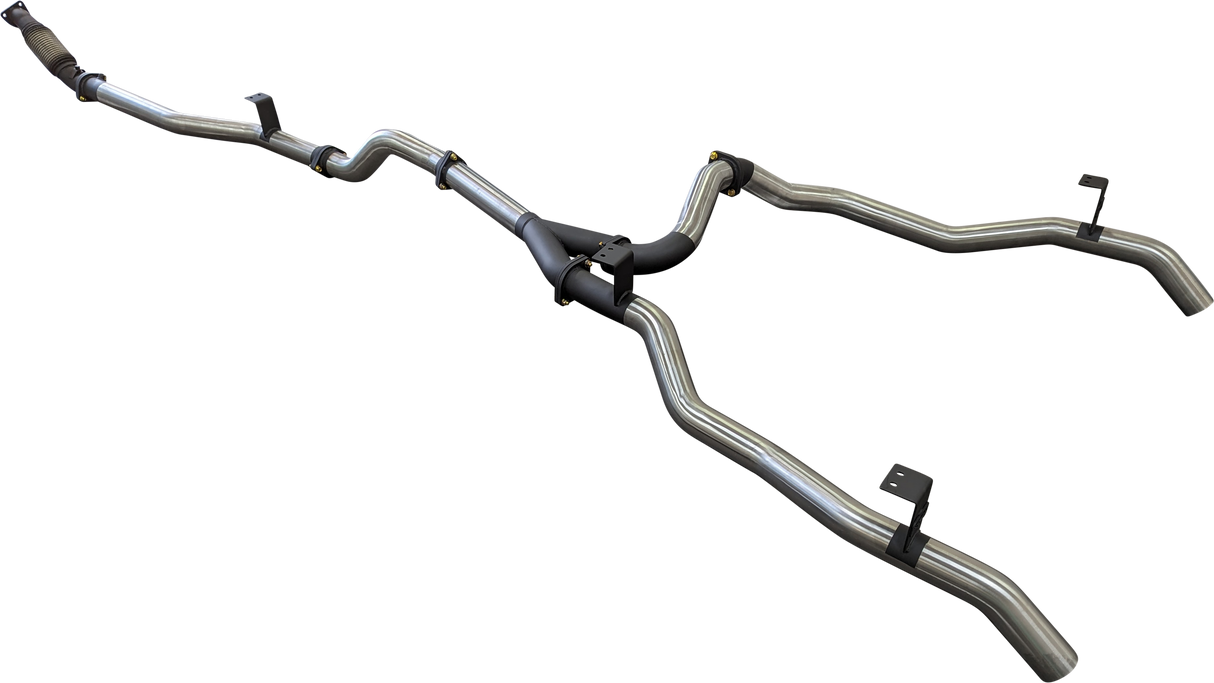 Manta | Dual 3in Turbo Back Exhaust System (No Cat) | Toyota Landcruiser VDJ79 V8 Ute 2016–2025