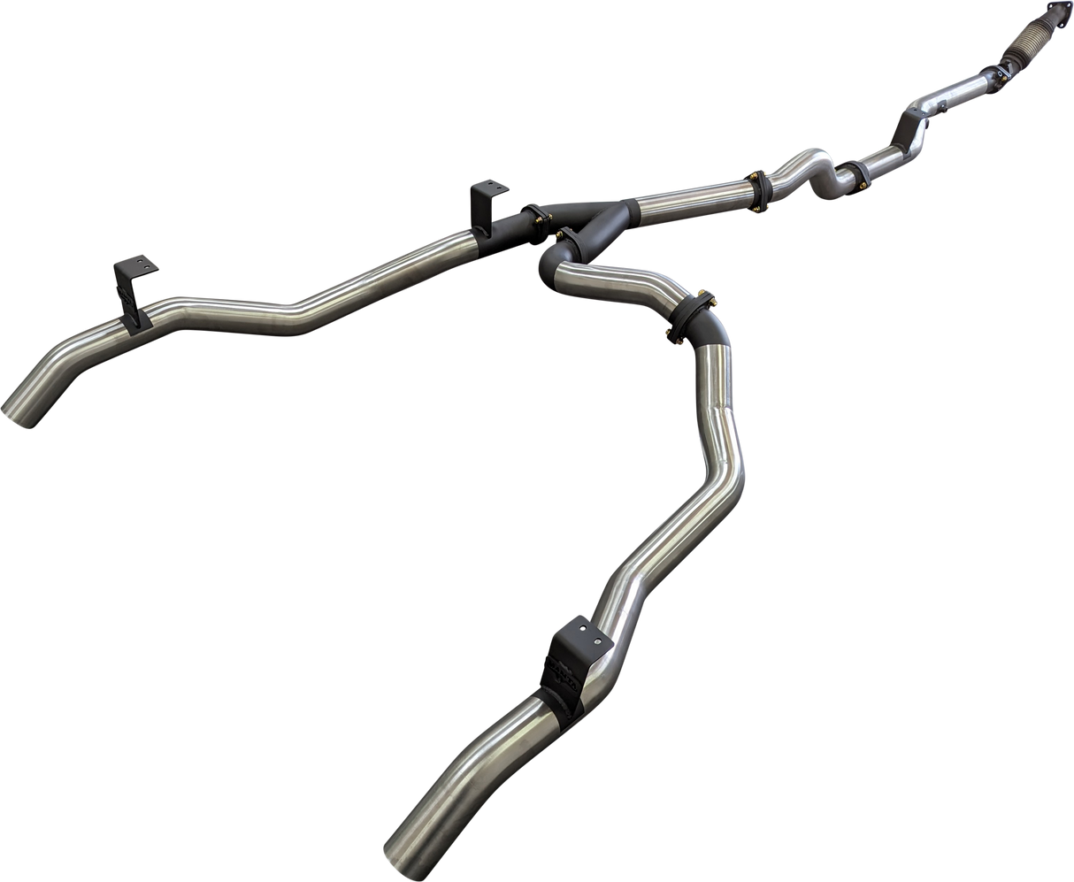 Manta | Dual 3in Turbo Back Exhaust System (No Cat) | Toyota Landcruiser VDJ79 V8 Ute 2016–2025