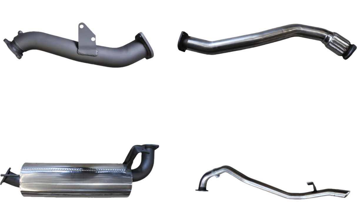 Manta | 3″ Turbo Back Exhaust System with Muffler to Suit DTS Turbo | Toyota Landcruiser HZJ80 4.2L Diesel Wagon 1990–1997
