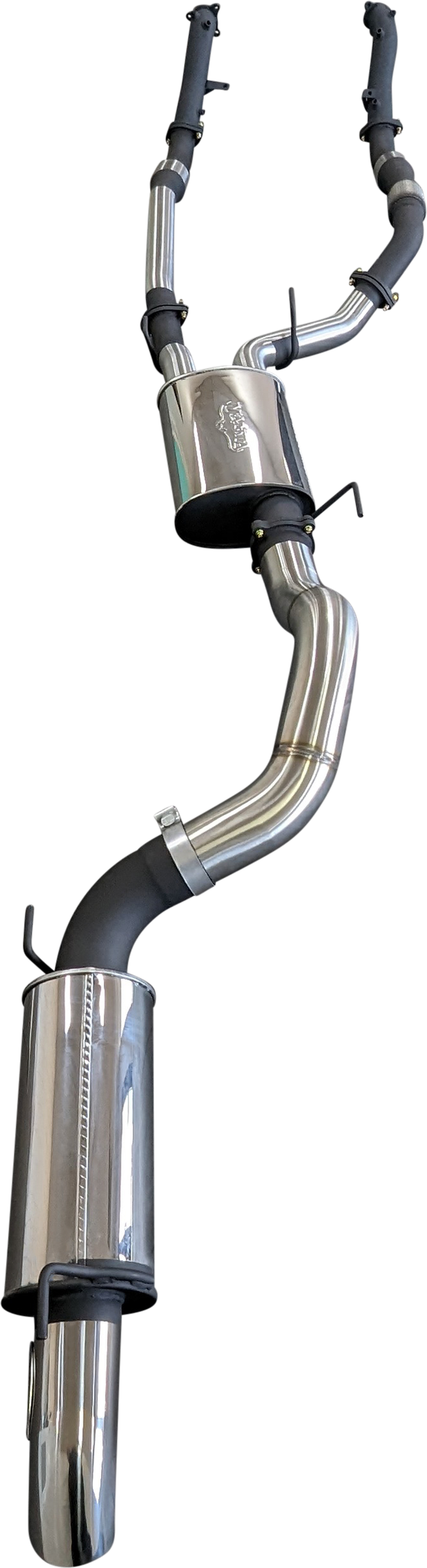 Manta | Twin 3″ Turbo Back Exhaust System with Cats, Muffler & 4″ Tailpipe | Toyota Landcruiser VDJ200 4.5L V8 Wagon 2015–2021