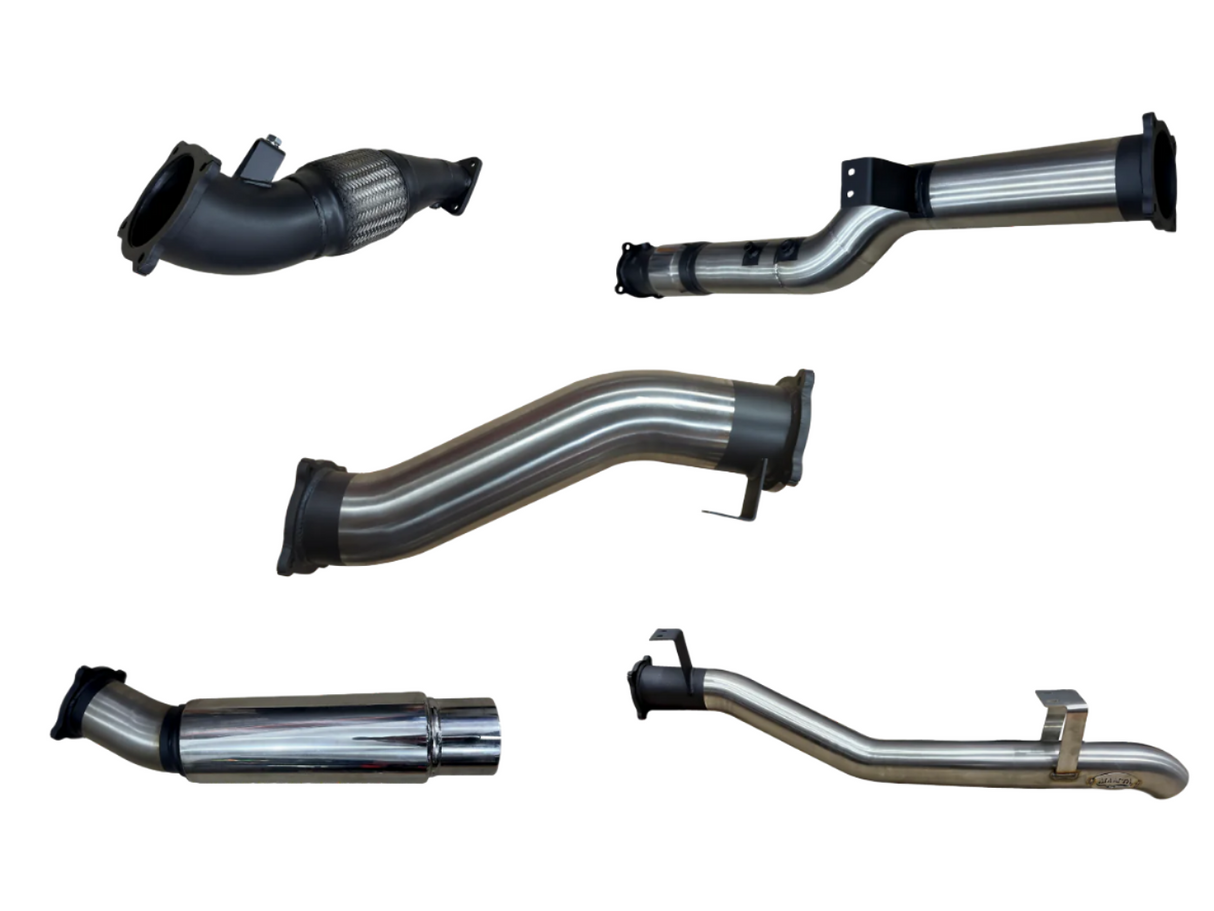 Manta | 4″ Turbo Back Exhaust with Cat & Muffler | Toyota Landcruiser VDJ79 V8 Ute 2016–2025 (DPF Models)