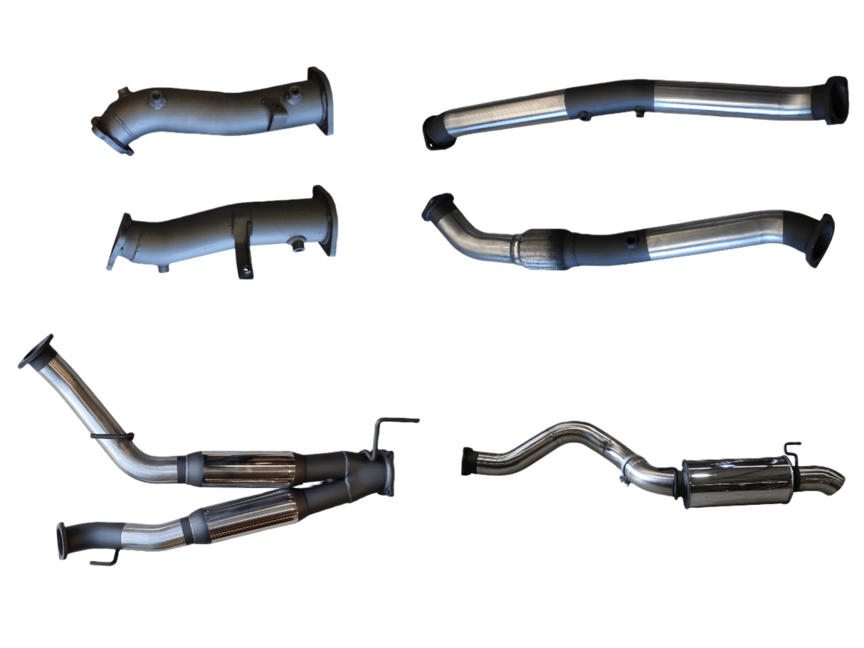 Manta - Toyota Landcruiser VDJ200 DPF 3in DUAL NO CAT, w/Hotdog, 4in Tailpipe W/ Rear MUFFLER