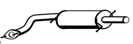 Standard Replacement - Daewoo Lanos Hatchback 1.5lt 1.6lt Rear Muffler (7/97-3/03) (BM4683) (Berklee)